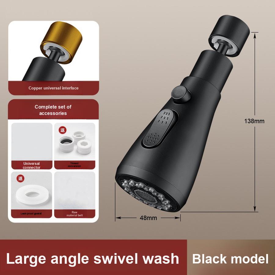 Faucet Splash Guard Kitchen Washbasin Universal Joint Extension Nozzle Booster Splash Proof Water Outlet