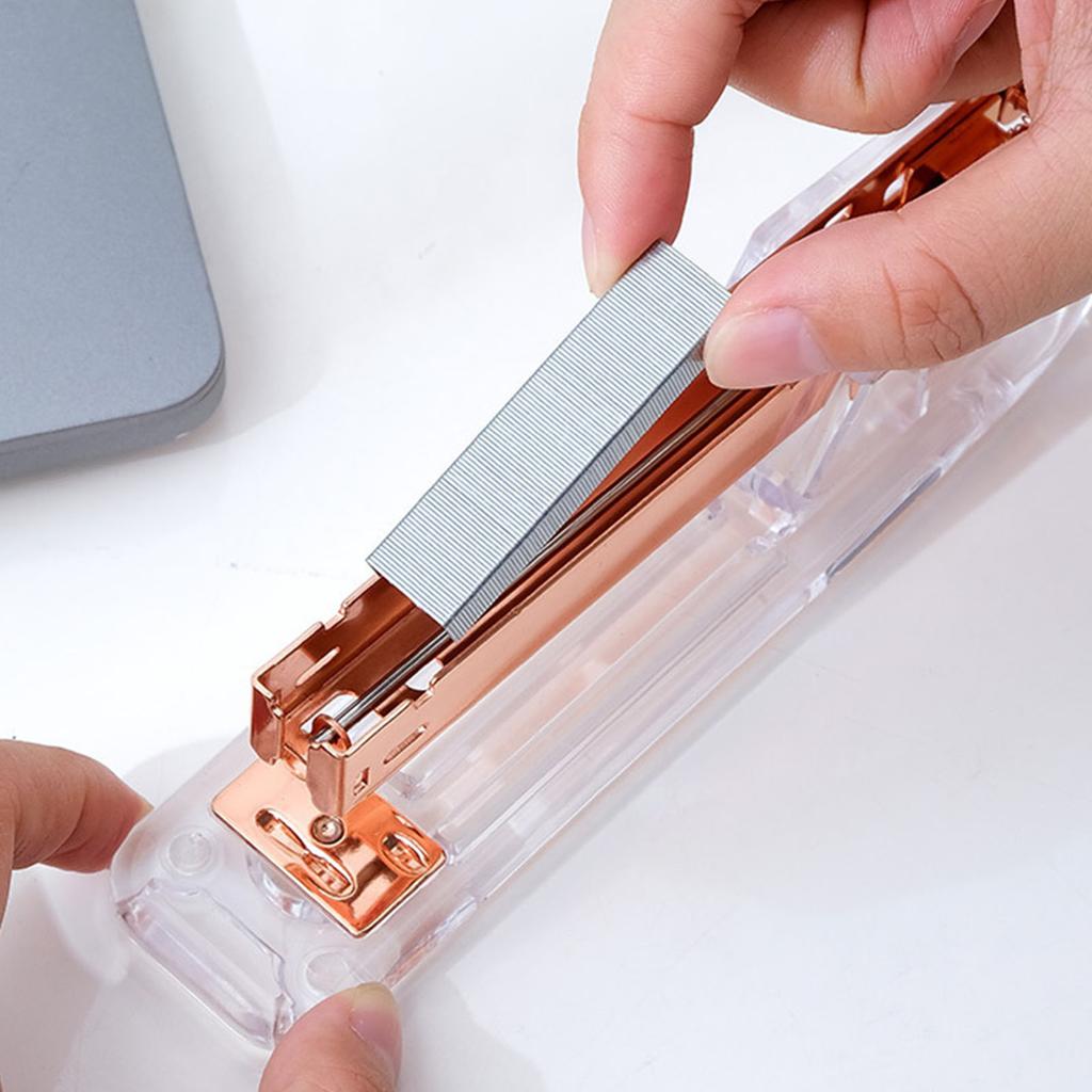 Stapler Minimalist Style Labor Saving Easy Stapling Comfortable Grip Acrylic Metal Handheld Stapler