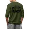 Herren-T-Shirt mit Rundhalsausschnitt, Dreiviertelärmeln, lässiges modisches Oberteil