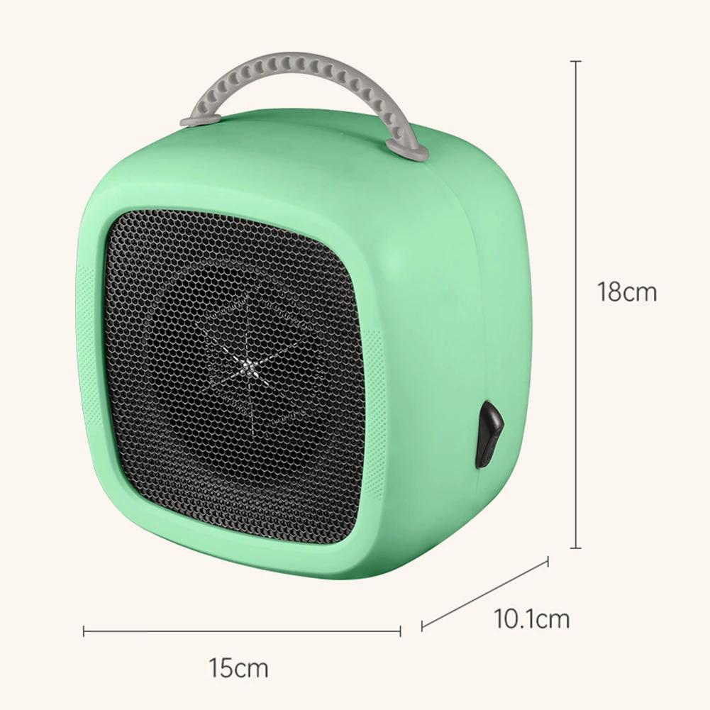 Portable Mini Desktop Fan Heater 500W Heater Fast Heating Lightweight Desktop Warm Air Heater Indoor Office Household Warmer Fan US