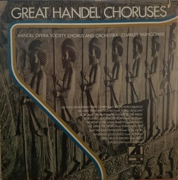 

LP Record CHORUS OF THE HNDEL SOCIETY LON Great Handel Choruses SPC21106 London Records 1974 US Classical Used