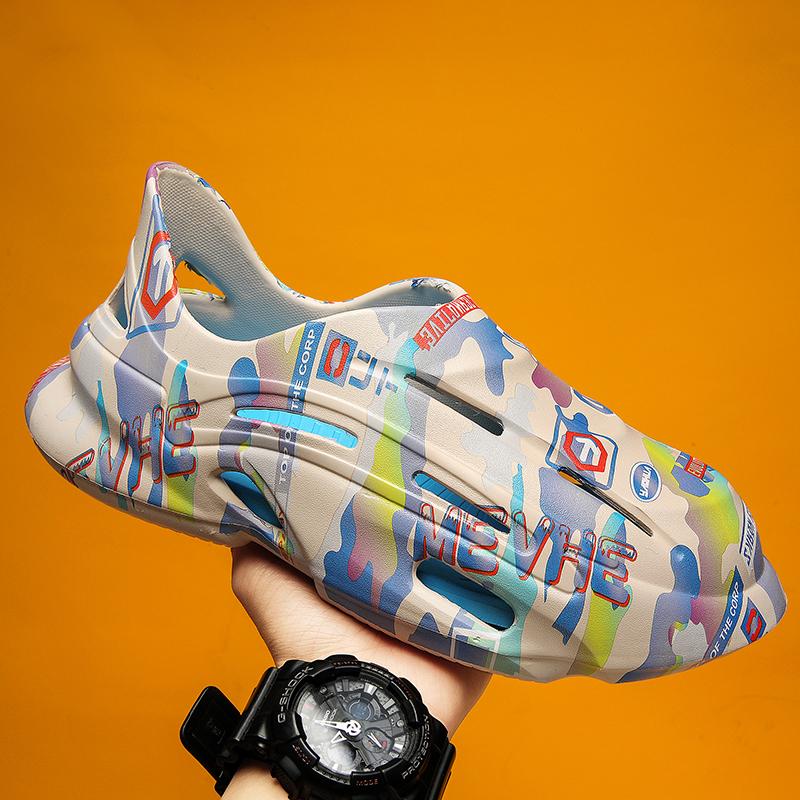 Sandals 2024 New Man Sneakers Soft Sole Casual Shoes for Men Fashion Comfortable Mixed Colour Breathable Mens Slippers Quick Dry