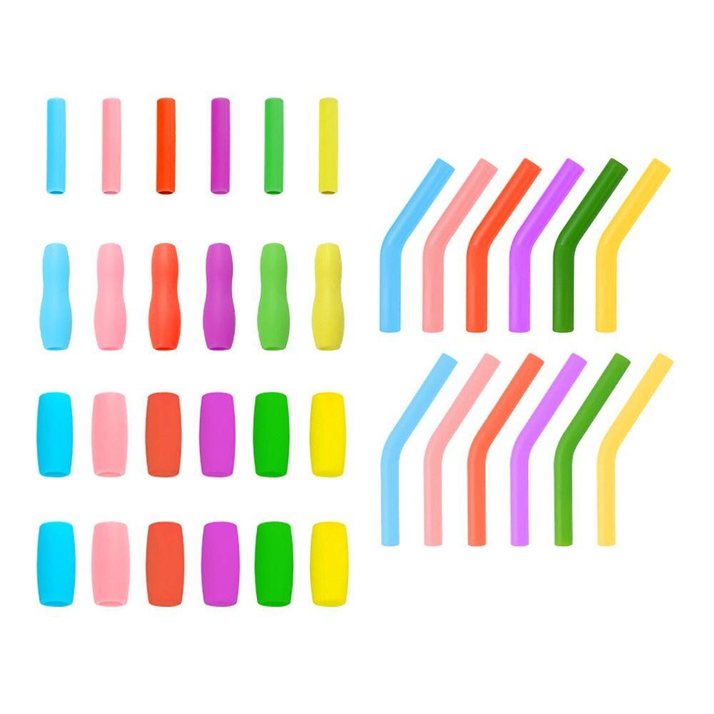 4Pcs Protective Cover Straw Silicone Tip Anti-scratch Straw Cap  for Stainless Steel Straw