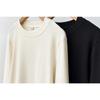 Plus Size Women Striped Jacquard Long Sleeve Casual Base Inner Top