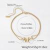 Mattierter Schmetterling Damen Vintage Strandstil Titanstahl Beschichtet 18k Gold Hypoallergen Mehrschichtiger Schmuck Geschenk Fußkettchen