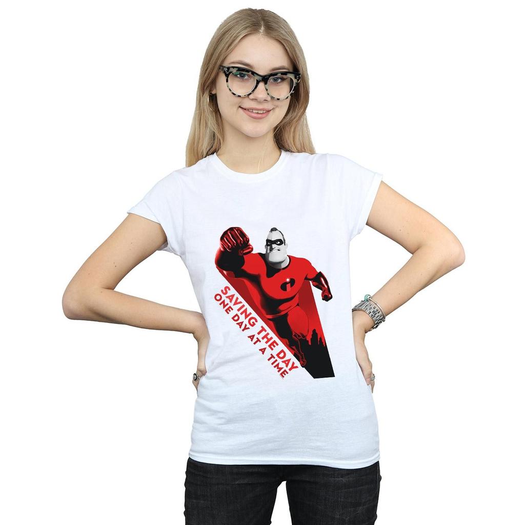 Disney Womens/Ladies The Incredibles Saving The Day Cotton T-Shirt