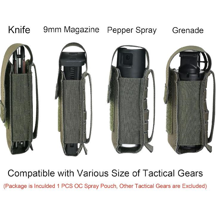 OC Spray Pouch MOLLE,Tactifans MK3 OC Spray Holder for Duty Belt Vest Backpack,Tactical Pepper Spray Holder Battle Belt Accessories
