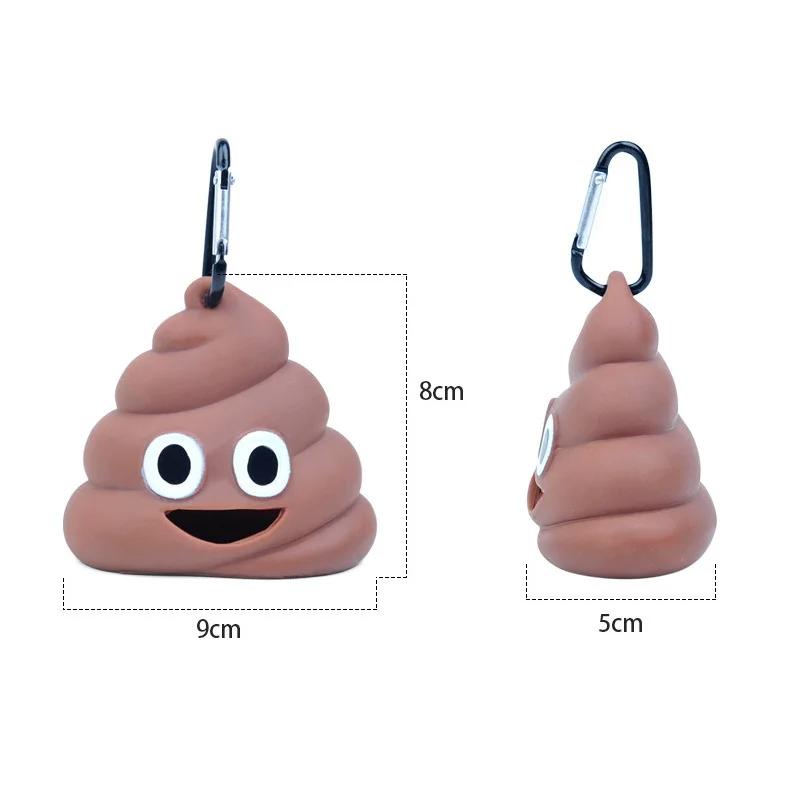 1pc Pet Poop Tasche Scheiße-förmigen Hund Katze Abfall Taschen Tragbare Hund Poop Dispenser Halter Haustiere Reinigung Produkte für Haustiere im Freien