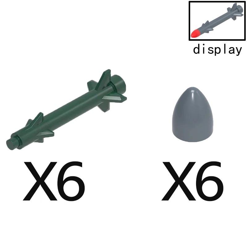 MOC Compatible Military Character Building Blocks Accessories Missile Models Fighter Jet Assembly Children's Toy Mini Brick Gift