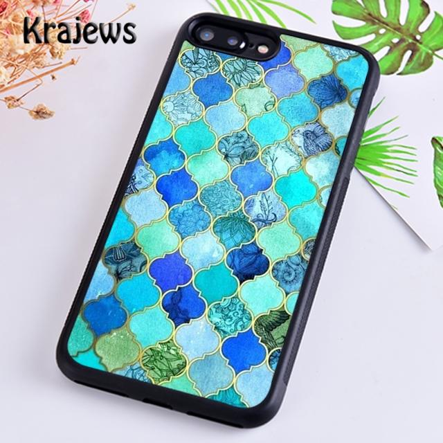 Krajews Ancient Floral Tiles Phone Case Cover For iPhone 17 Air 16 15 14 plus 12 pro max coque Shell Fundas
