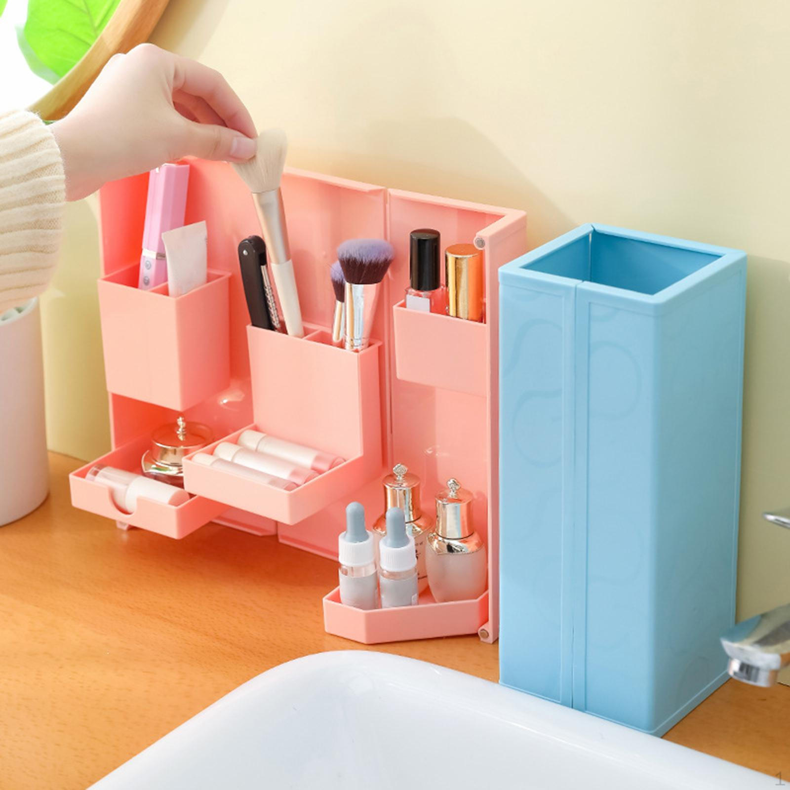 Складной органайзер для ручек Настольные аксессуары Контейнер для канцелярских принадлежностей Файловый кейс для розовый 790₽