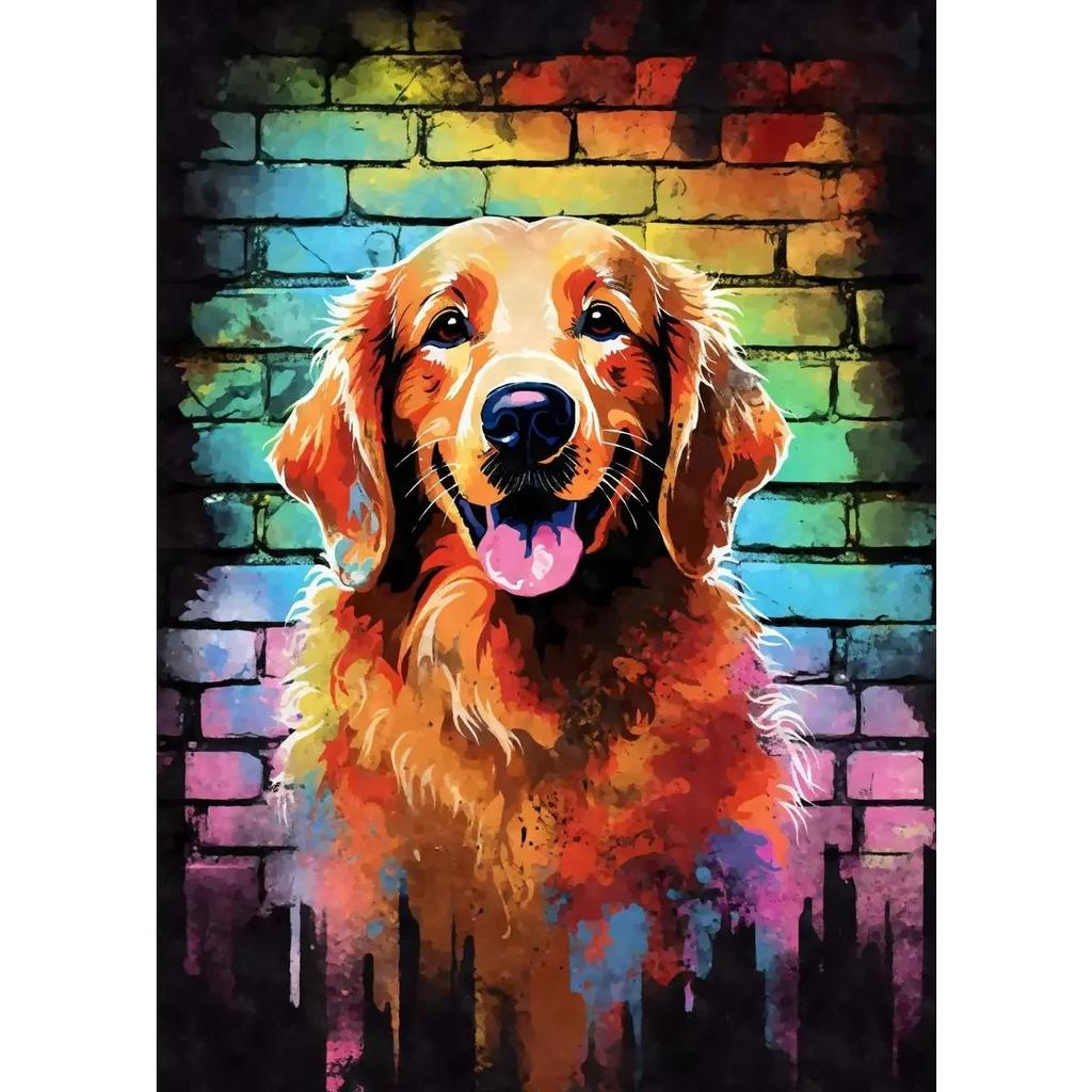 Cute Pet Dogs Graffiti Poster Prints Aesthetic Pug Dachshund Maltese Dog Wall Art Canvas Painting Home Kids Room Decor Picture