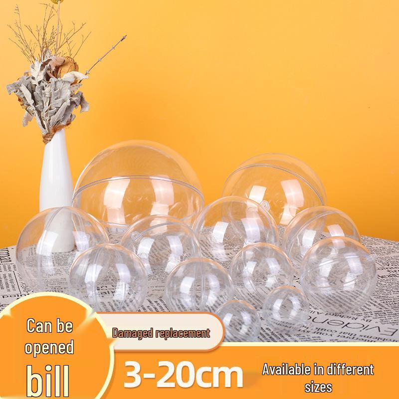Clear Plastic Openable Acrylic Ball for Decoration (4-20 Cm)
