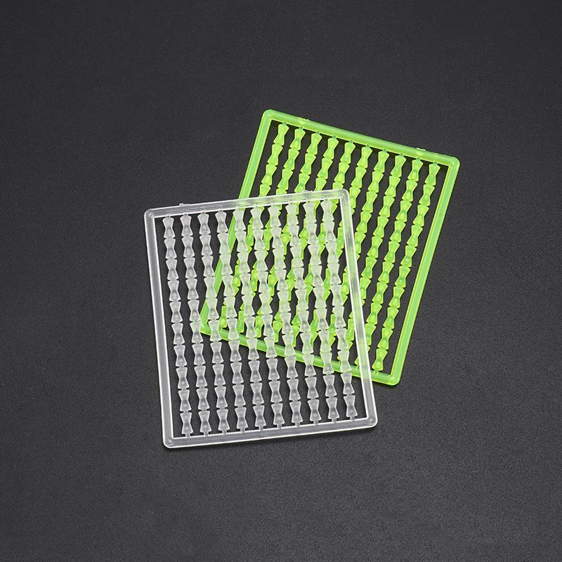 10Cards/Lot 1000Pcs Carp Fishing Hair Stops For Bait Dumbell Shape Small Fishing Bobber Stop Bead Fishing Tackle