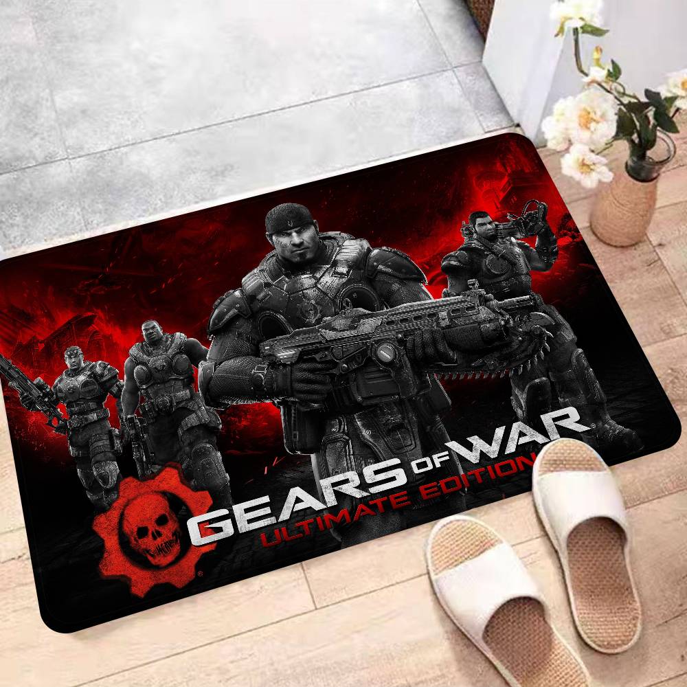Tappetino da Bagno Videogioco G-Gears Of W-War Decorazione Stanza Bambini Camera da Letto Balcone Tappetino Antiscivolo Soggiorno Area Comodino Tappeti