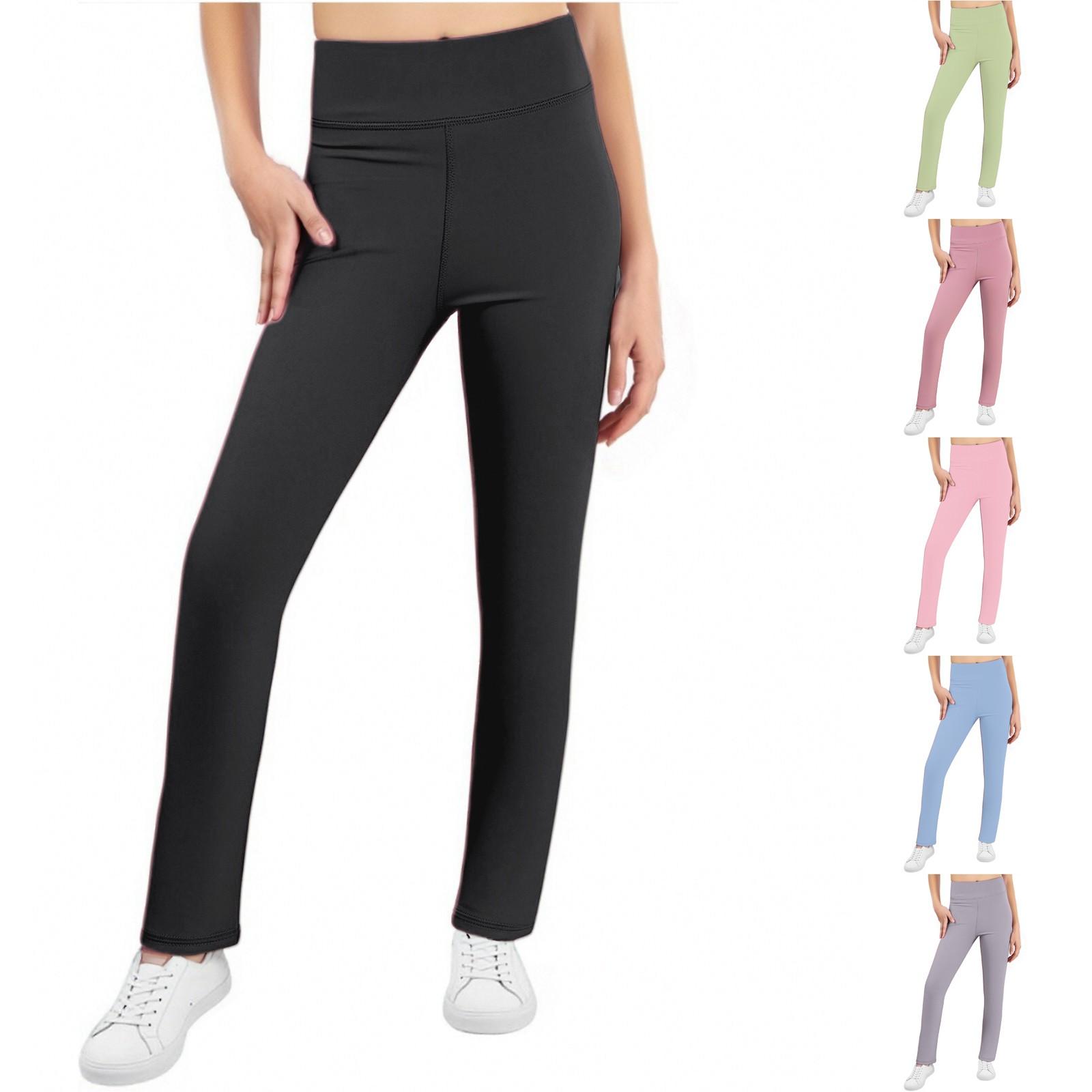 

Children s Fashion Casual Leggings High Waist Outer Wear Tight Elastic Sports Trousers 140 рожевий