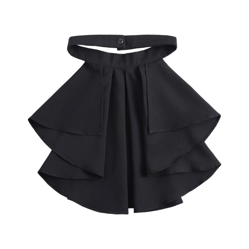 Elegant Pleated Collar Detachable Layered Neck Accessory For Women Men Kids Comfortable Polyester Fashion