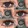 FUNSACHY 1pair Colored Contact Lenses Black Contacts Gray Lenses Natural Brown Contact Lenses Yearly Beautiful Pupils for Women