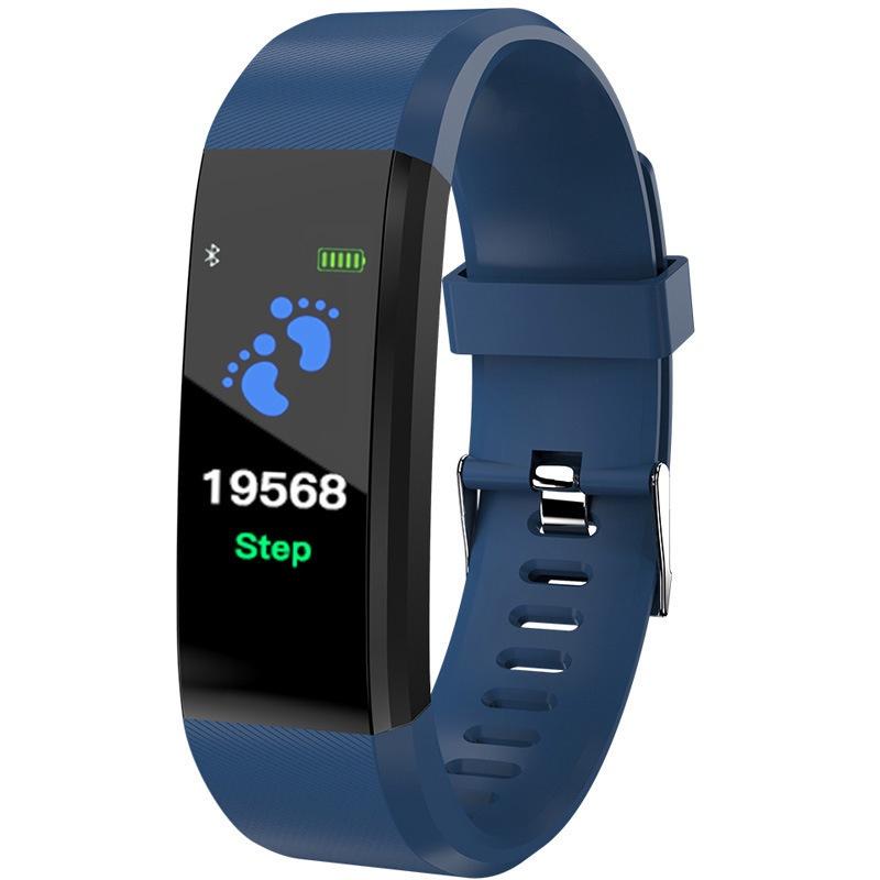 New 115plus Color Screen Smart Bracelet Waterproof Sports Bluetooth Heart Rate Blood Pressure Gift