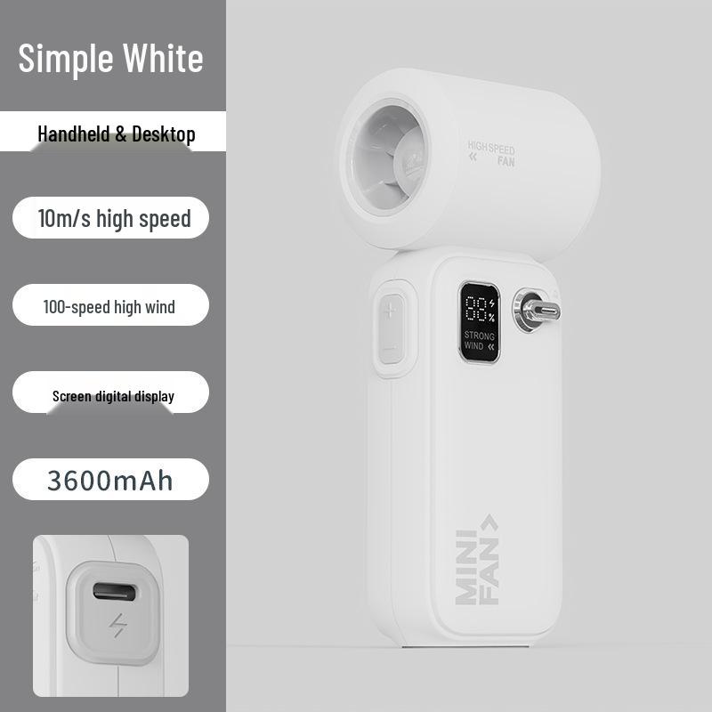 

Compact High-Speed Handheld Fan with Smart Digital Display for Outdoor Use 3600mAh Battery