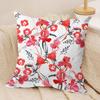 Beautiful Floral Ins Retro Cushion Cover Silky Short Plush Invisible Zipper Dustproof Sofa Pillow Case for Home Decor