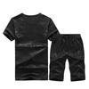 Men's Quick-Dry Sports Set: Short Sleeve T-Shirt & Shorts for Outdoor Running & Training
