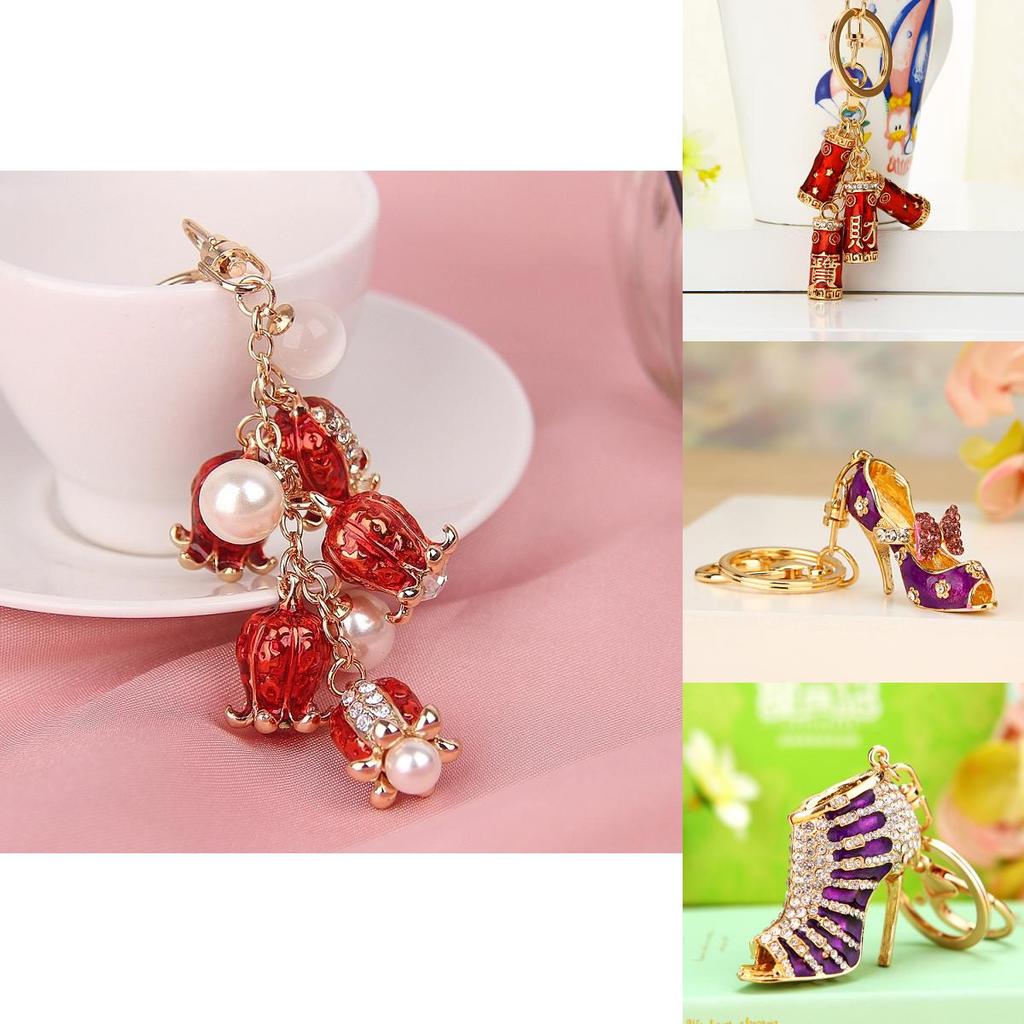 Elegant High Heel Shoe Keychain Women Gift Creative Metal Key Ring For Special Occasions