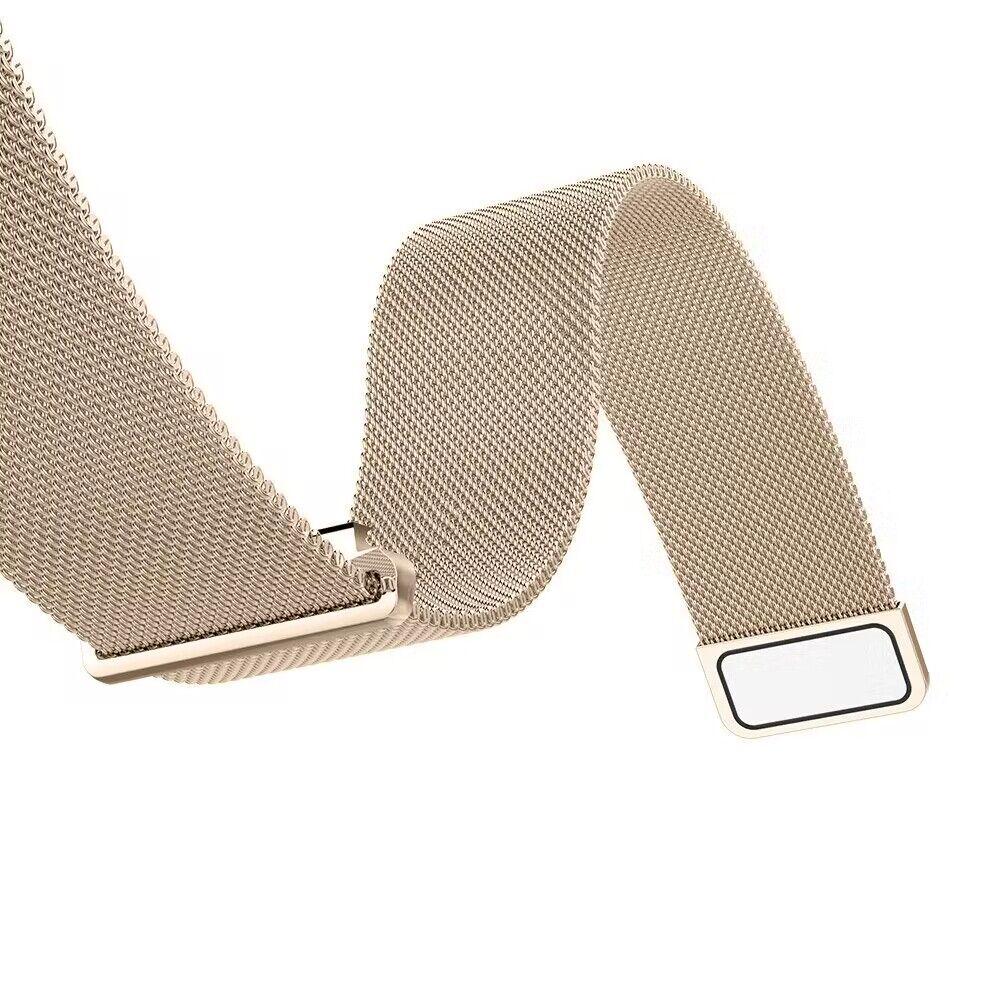 18mm Milanese Stainless Steel Strap for Garmin Vivoactive 4S Braided Webbing Magnetic Watch Band