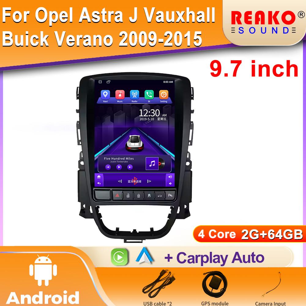 

Android Car Radio 9.7 дюймов для Opel Astra J Vauxhall Buick Verano 2009-2015 Навигация GPS Android Auto Carplay 2din WIFI 4 core 2GB+64GB carplay