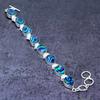 Natural Abalone Shell Gemstone Handmade 925 Sterling Silver Bracelet 7-8" ETC-14463