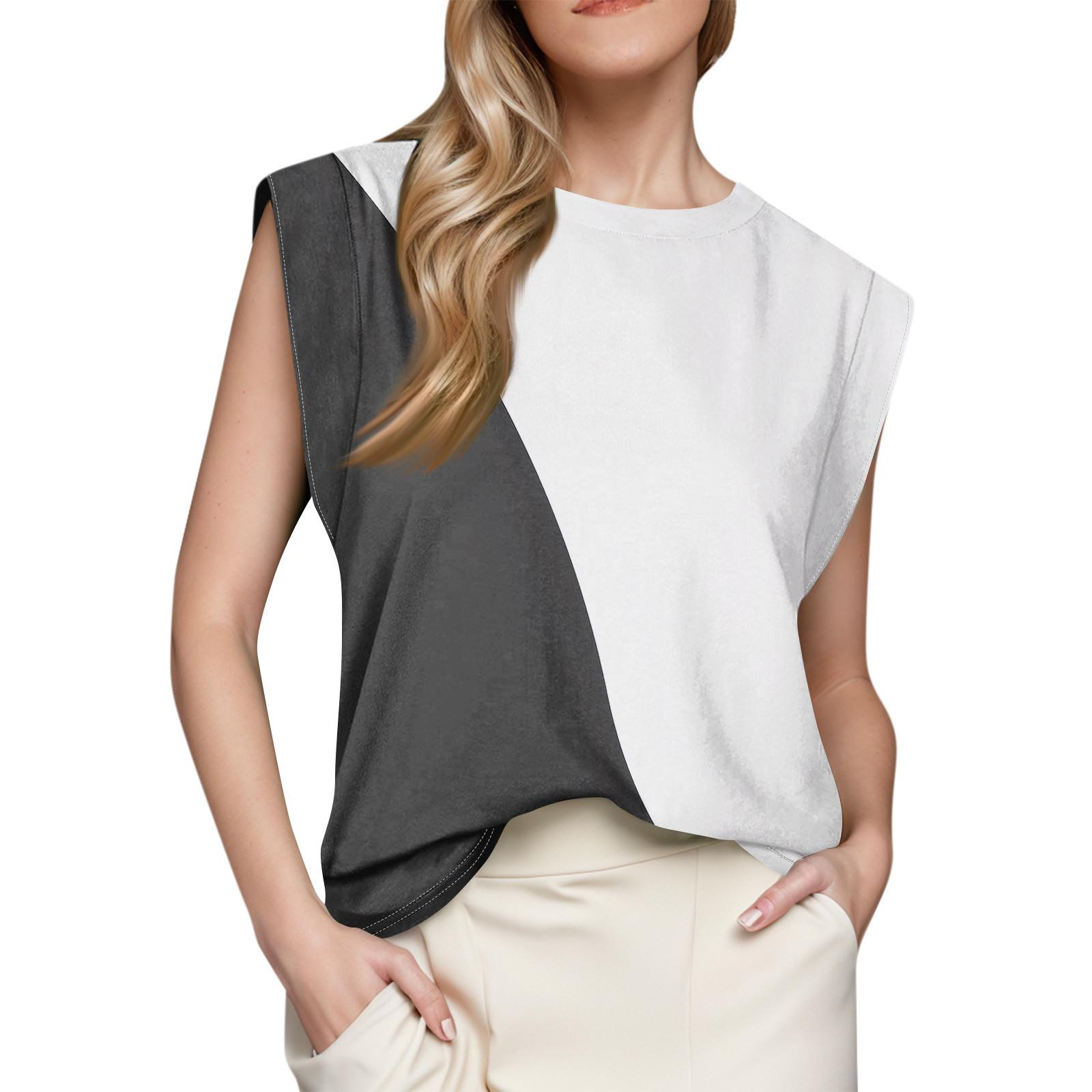 

Женский топ с короткими рукавами, летняя майка с принтом, базовая футболка, повседневная свободная одежда XL белый