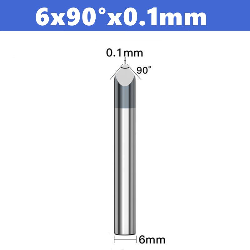 CNC Router Bit 3 Edge Pyramid Engraving Bits 4mm/6mm Shank Carbide End Mill 20,30,40,45,60,90 Degrees CNC Router Milling Tool