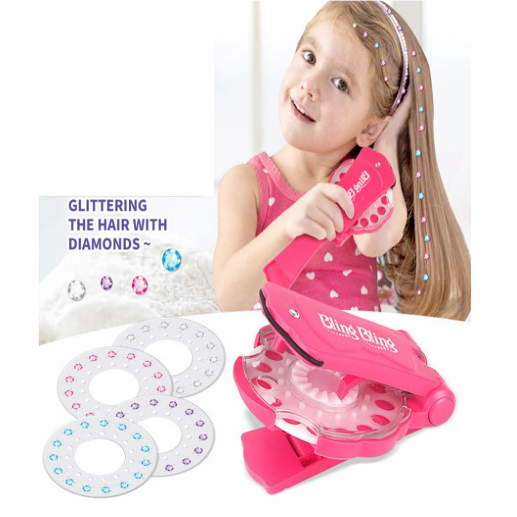 Hair Bedazzler Kit With180 Rhinestones,Decoration Set,Hair Gem Stamper, Glam Collection Hair Gems for Girl , Bedazzler Kit