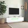 Vidaxl Szafka Tv Z Oświetleniem Led, Biała, 160X35X40 Cm