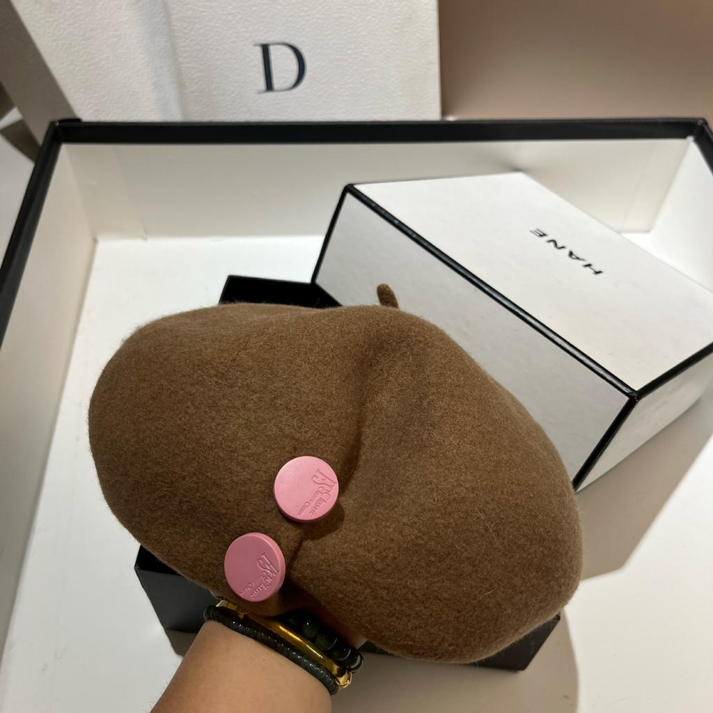 High Quality Australian Wool Beret Japanese Design Irregular Octagonal Hat Autumn and Winter Star Versatile Painter Hat