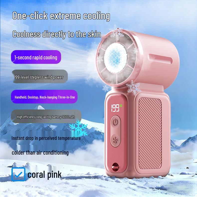 

2025 Violent Style Neck Fan: 199-Speed USB Handheld Cooling Fan with Powerful Outdoor Performance 38*47*98mm рожевий