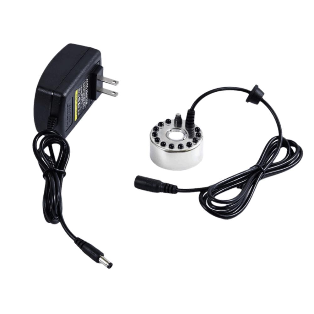 Colorful Light Landscape Mist Maker Ultrasonic Atomizing Head Nebulizer Ultrasonic Fogger Indoor Landscaping Pond Decor