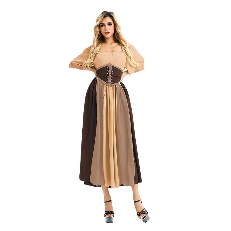 Hof Vintage Mittelalter Renaissance Kleid Ballkleid Bühnenkostüm Halloween Kleid
