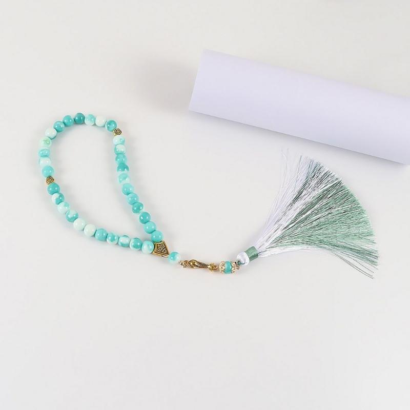 Multifunctional Glass Prayer Beads with Colorful Tassels Comfortable and Stylish for Muslims and Fashion Enthusiasts