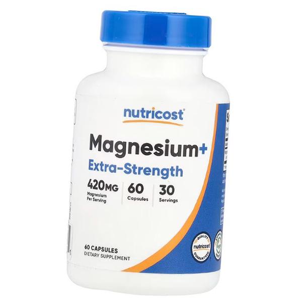 

Магній, Magnesium plus Extra Strength, Nutricost (36647011) 60caps