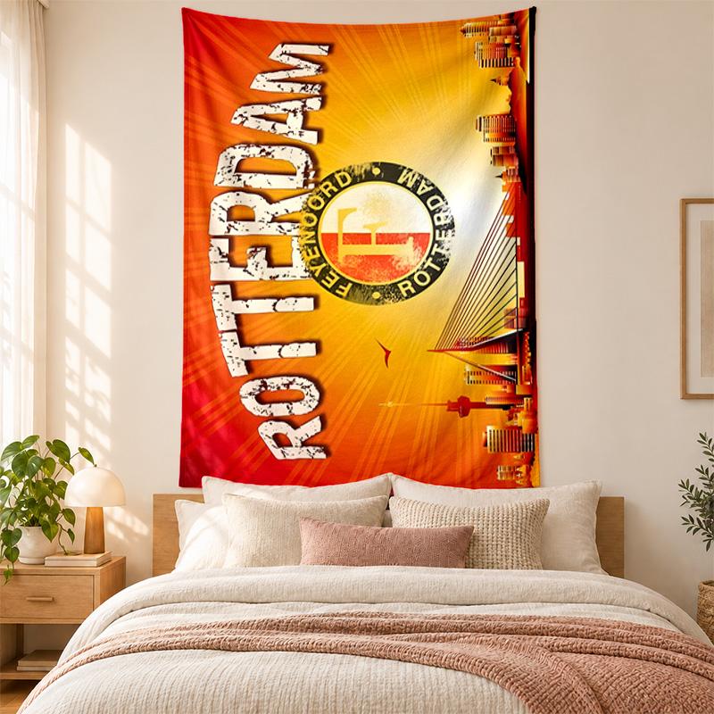 Feyenoord Rotterdam Wandkleed hoge kwaliteit voor het decoreren van woonkamer slaapkamer studentenkamer muren ideaal als slaapkamer muurdecoratie of vakantiegeschenk