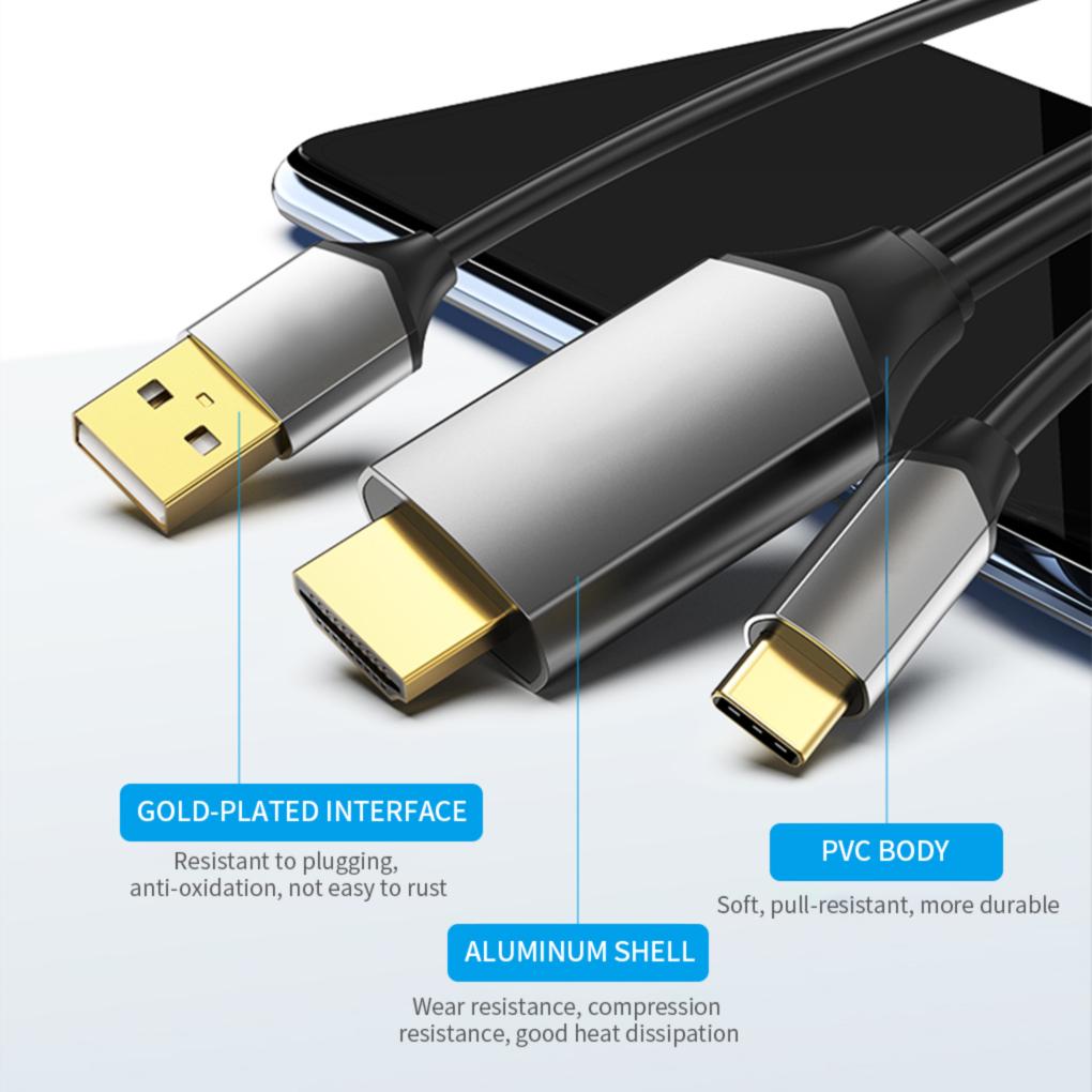 Type C 3\.1 4K HD TV Converter Adapter Cable Cable For S9/S8/Note 9 USB\-C HDMI\-compatible