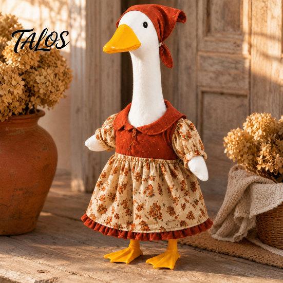Talos Thanksgiving Porch Goose Outfit, Autumn Dress with Head Scarf for 23 Inch Statue, Outdoor Garden Yard Decor