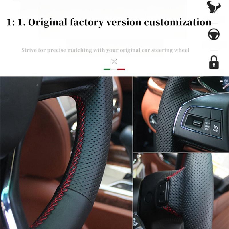 Car Steering Wheel Cover Hand Sewn For BMW F20 F45 F30 F31 F34 F32 F33 F36 118i 120i 125i 218i 228i 420i 430i 435i