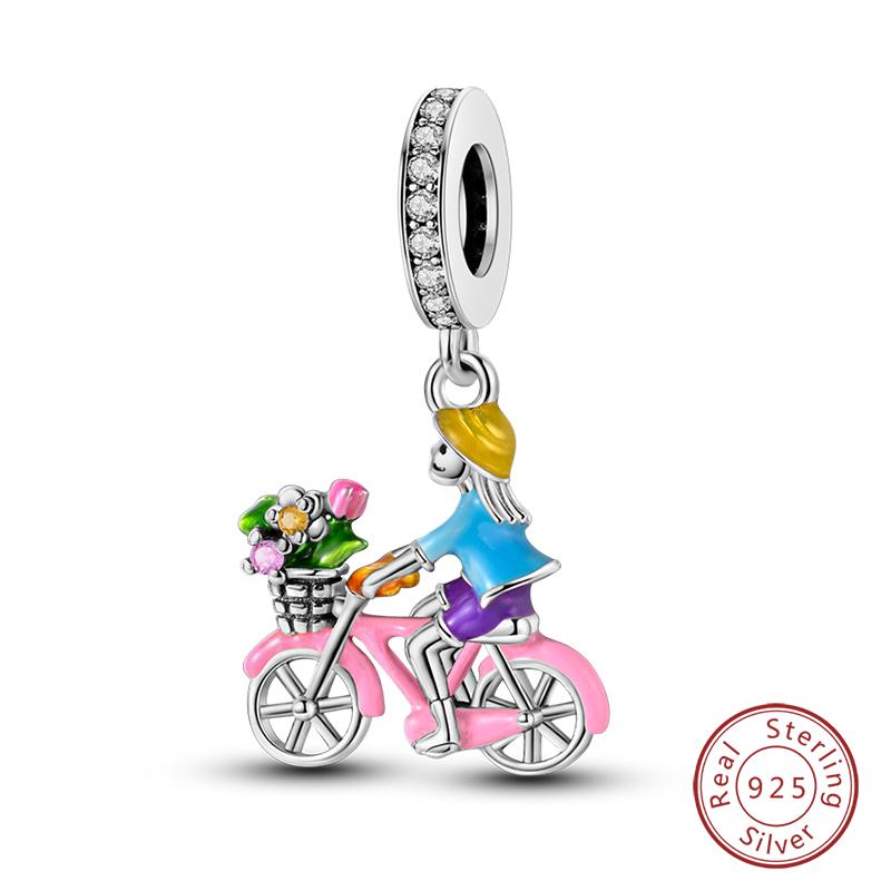 100% Copper Heart Shaped Warm Family Charm Beads Fit Qikaola Original Bracelets Fine Diy Mother'S Day Jewelry Gifts