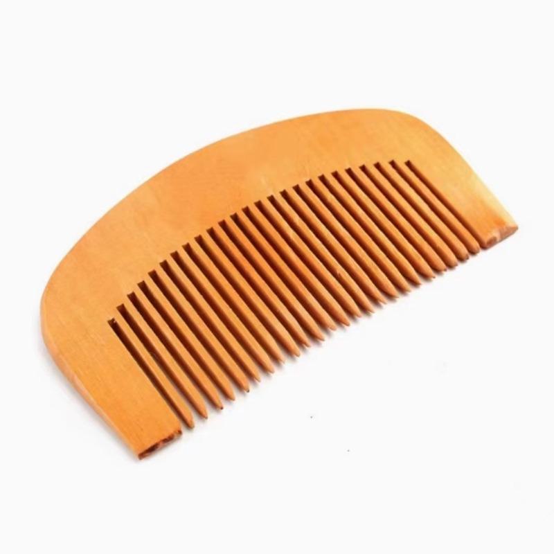 

Деревянная расческа с гравированными символами и узорами, бытовая деревянная портативная маленькая расческа, расческа из персикового дерева, расческа для ухода за волосами