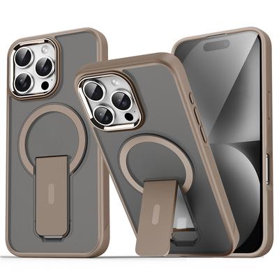 Lux Pentru Suport Pliabil Magnetic Carcasă Telefon Magnetică Pentru iPhone 16 15 14 Plus 13 12 11 Pro Max Capac Spate Mat Translucid