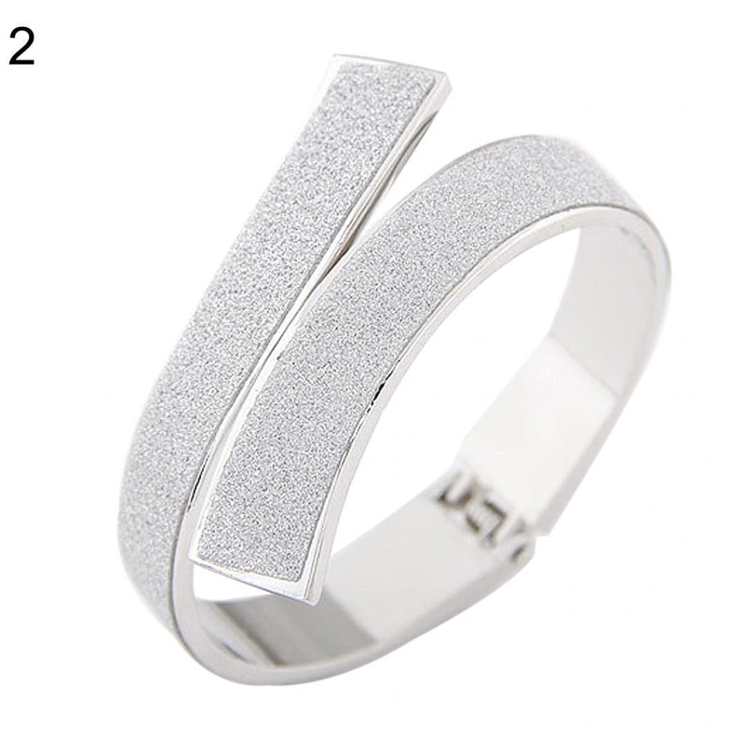 

Fashion Women s Simple Elegant Glitter Open Cuff Bracelet Bangle Jewelry Gift серебряный