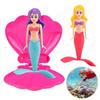 1-4Pcs Mermaid Pool Garden Games Children's Water Toys Auto Open Shell Mermaid Bath Toys Play Water Swimming Pool Accessories