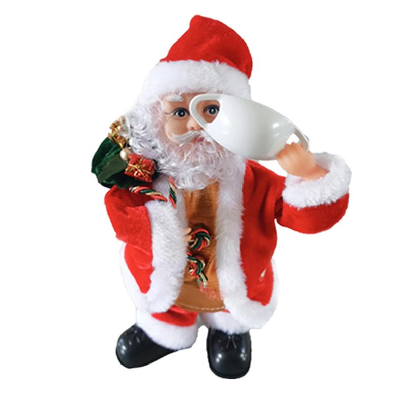 Santa Claus Dancing Music Battery Operated Electric Santa with Light and Music Christmas Decoration Doll Ornaments for Home 2025